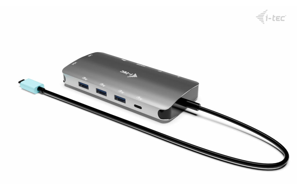 I-TEC USB-C Metal Nano 3x Display Docking Station 1x DP 1x HDMI 1x VGA 1x GLAN 1x USB-C Gen1 4x USB-A Gen1 Power Delivery 100W