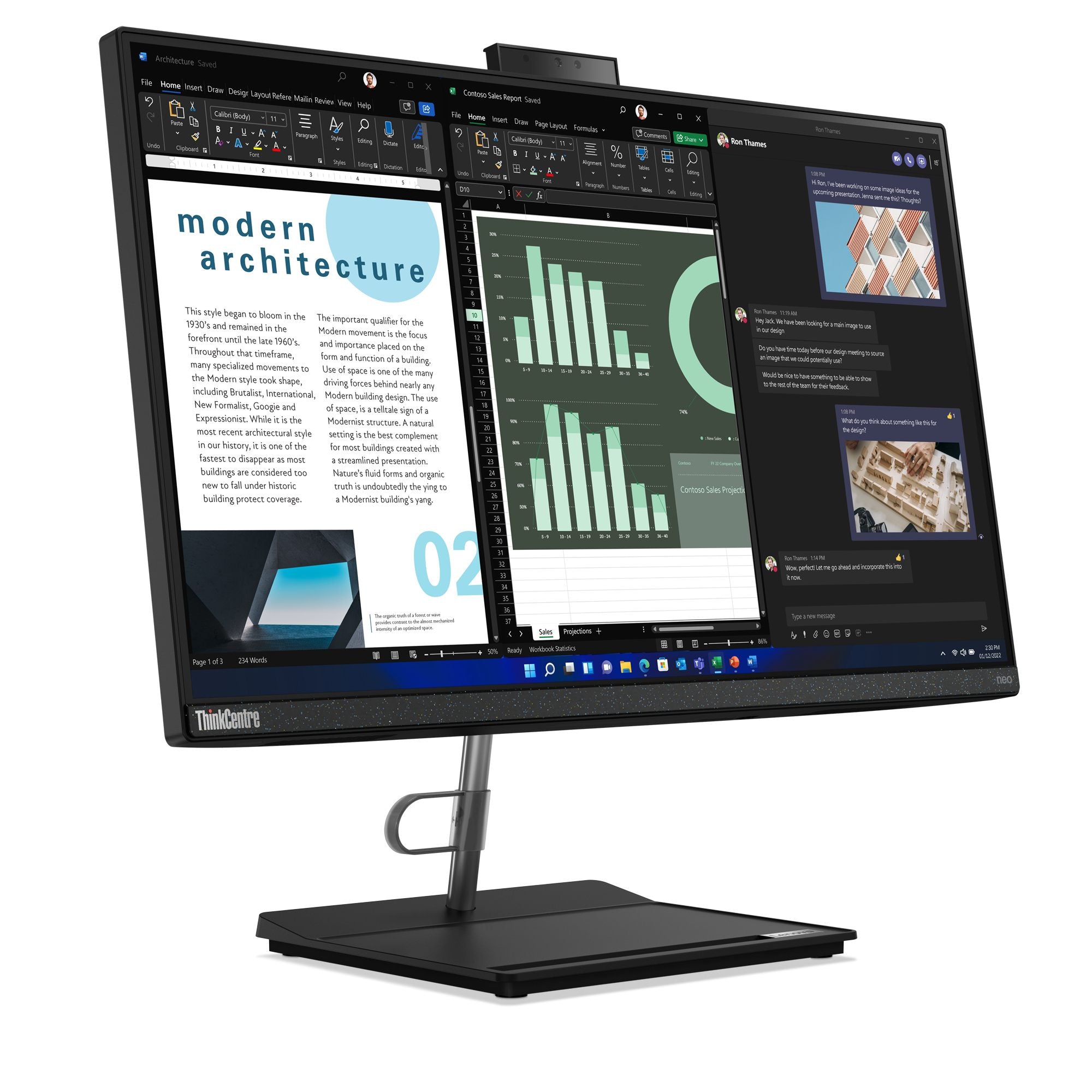 LENOVO ThinkCentre neo 30a 24 Gen 4 Intel Core i5-13420H 23.8p FHD 8Go 256Go SSD M.2 2280 PCIe Intel UHD Graphics W11P 1YR Onsite