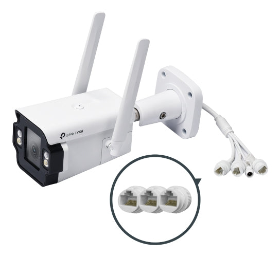 TP-LINK VIGI 4MP Outdoor Full-Color 4G Bullet Network Camera 4G Cat4 LTE-TDD/LTE-FDD/WCDMA 3xLAN Ports 4MP 1/2.7inch