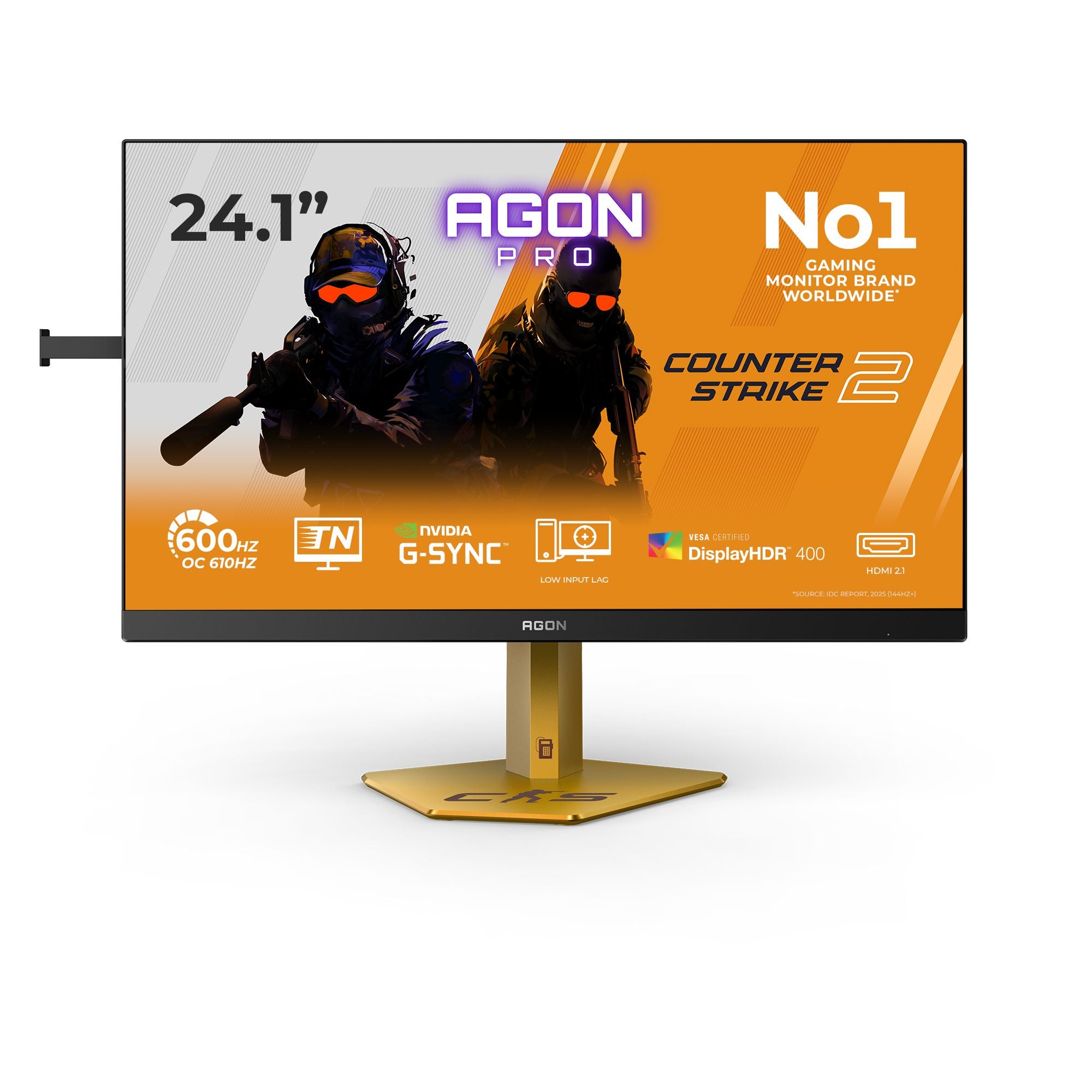 AOC CS24A 24.1p FHD Fast TN 610Hz 0.5ms 500cd/m2 HDMI2.1 DP USB 3.2 HUB USB PIVOT
