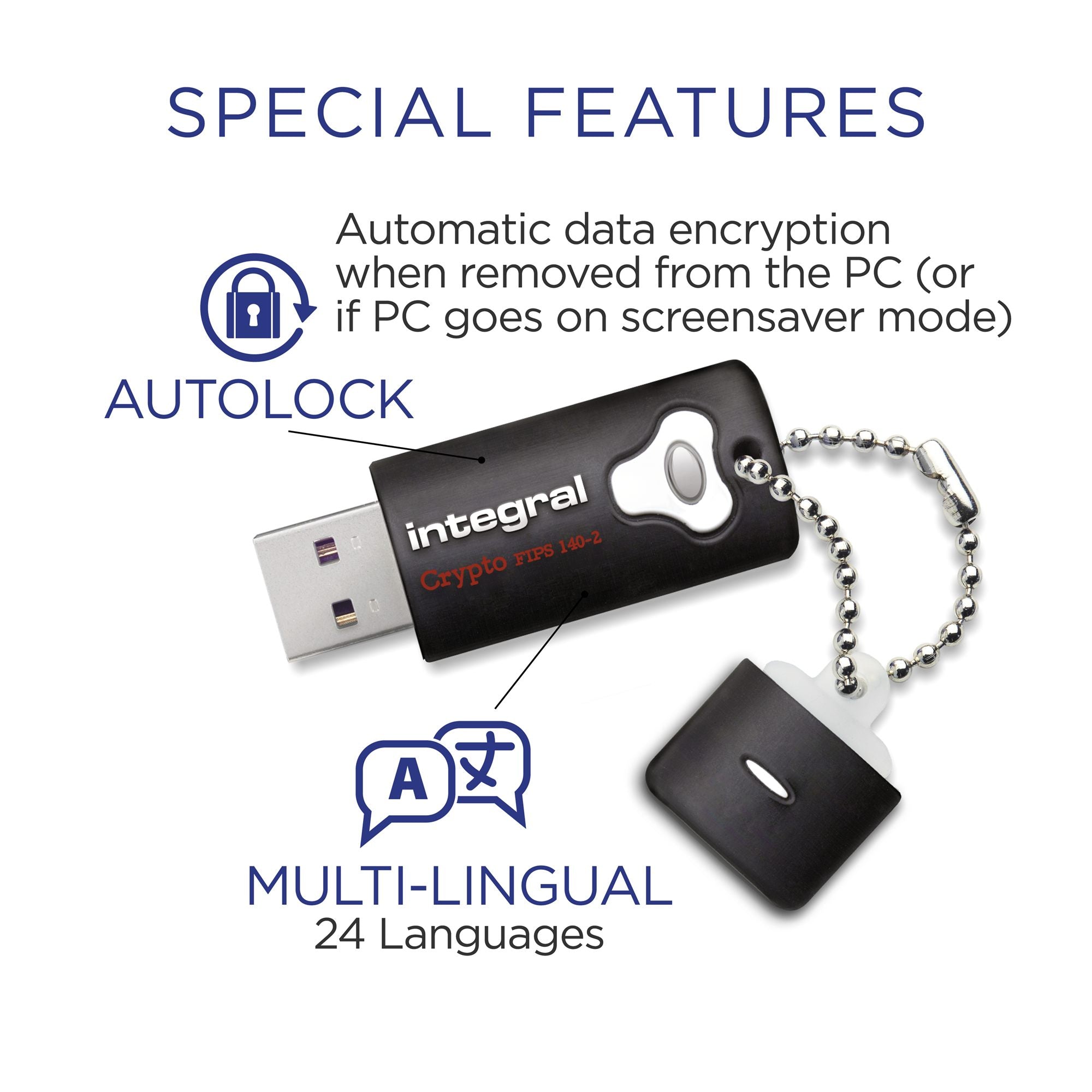 CLE USB3.0 CRYPTEE 16GB CRYPTO BLACK FIP