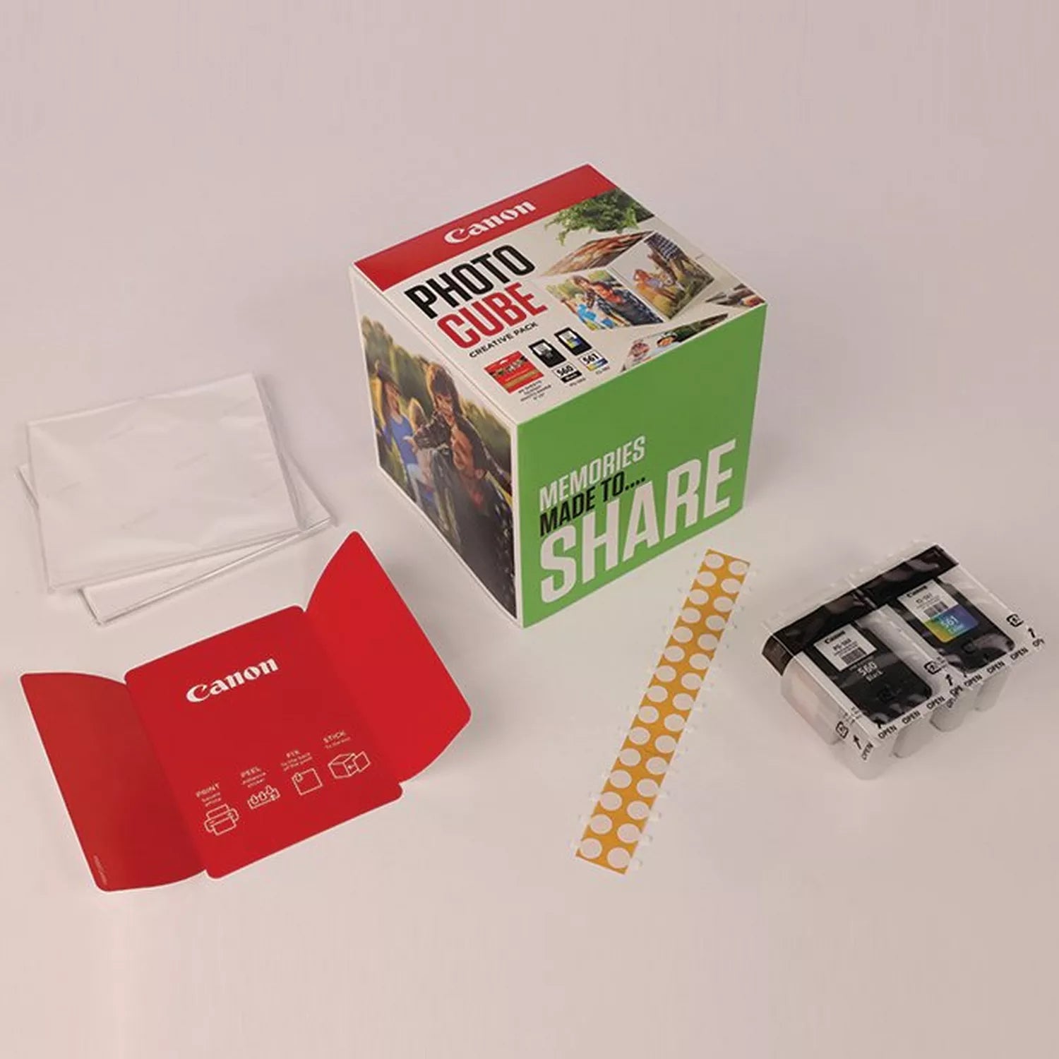 CANON PG-560/CL-561 Ink Cartridge Photo Cube Creative Pack White Green