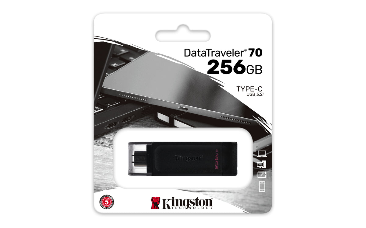 KINGSTON 256Go DataTraveler 70 USB-C 3.2 Gen 1