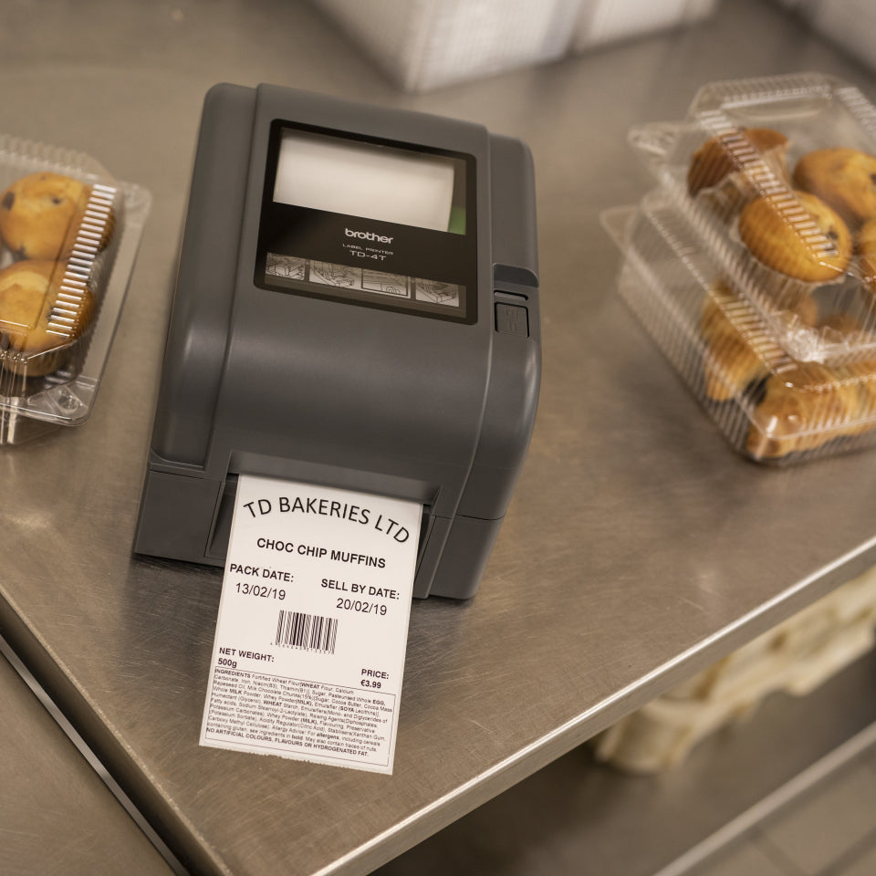 BROTHER TD-4520TN Label printer direct thermal 110mm 300x300dpi 127mm/sec USB 2.0 LAN USB host RS232C