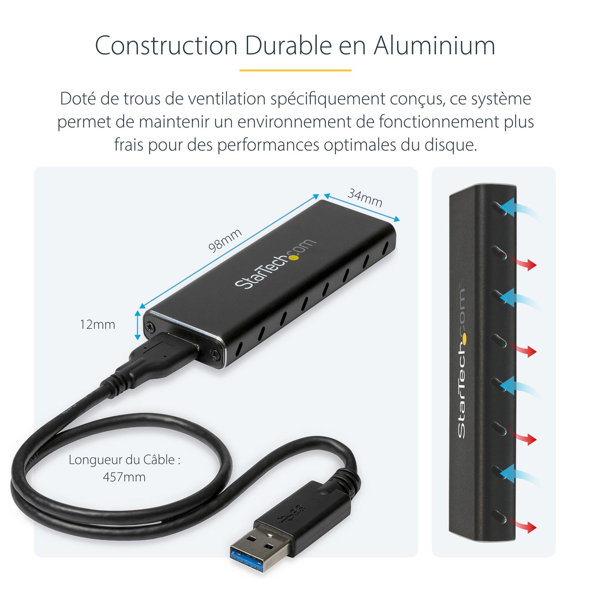 External USB 3.0 SATA M.2 SSD Enclosure