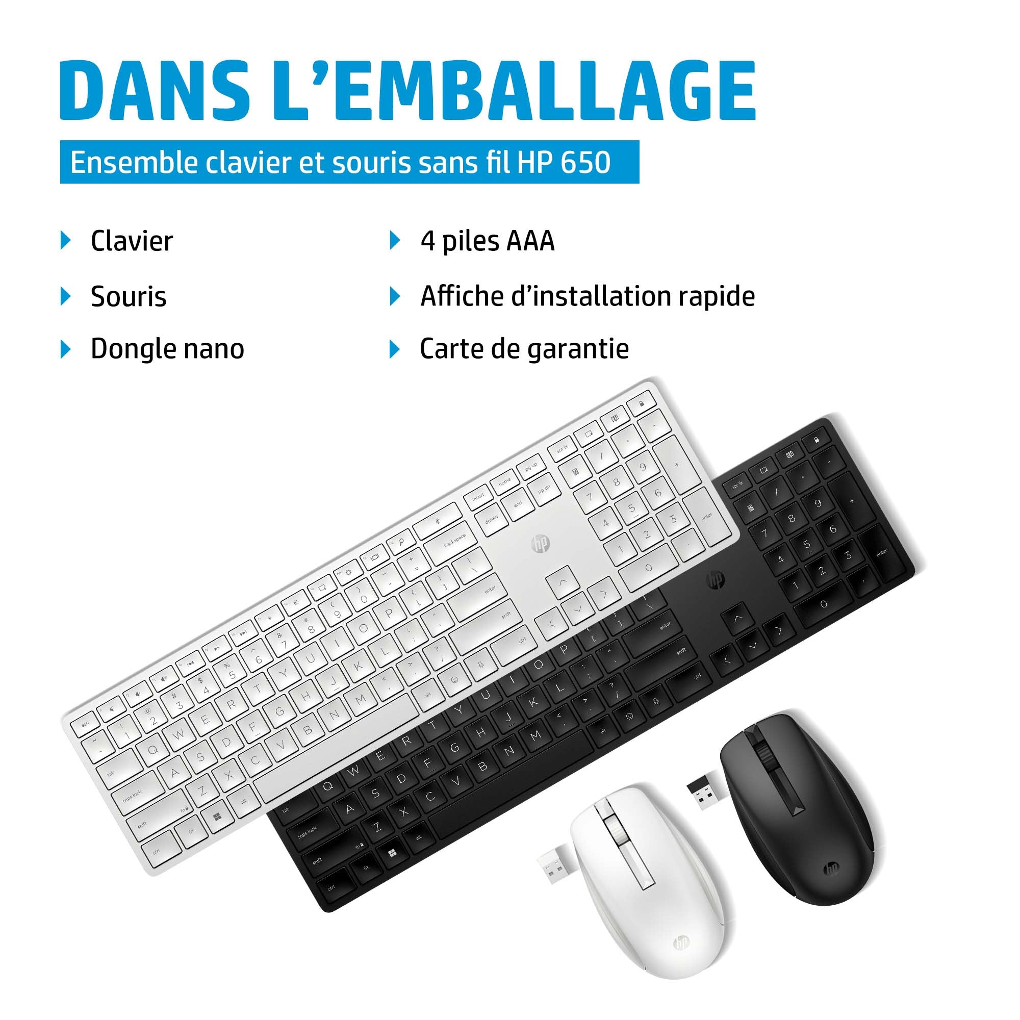 HP 650 Wireless Keyboard and Mouse Combo Black