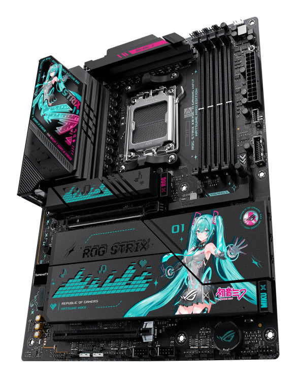 ASUS ROG Strix X870E-H Gaming WiFi 7 Hatsune Miku Edition AMD DDR5 ATX motherboard 1xHDMI 4xM.2 4xSATA