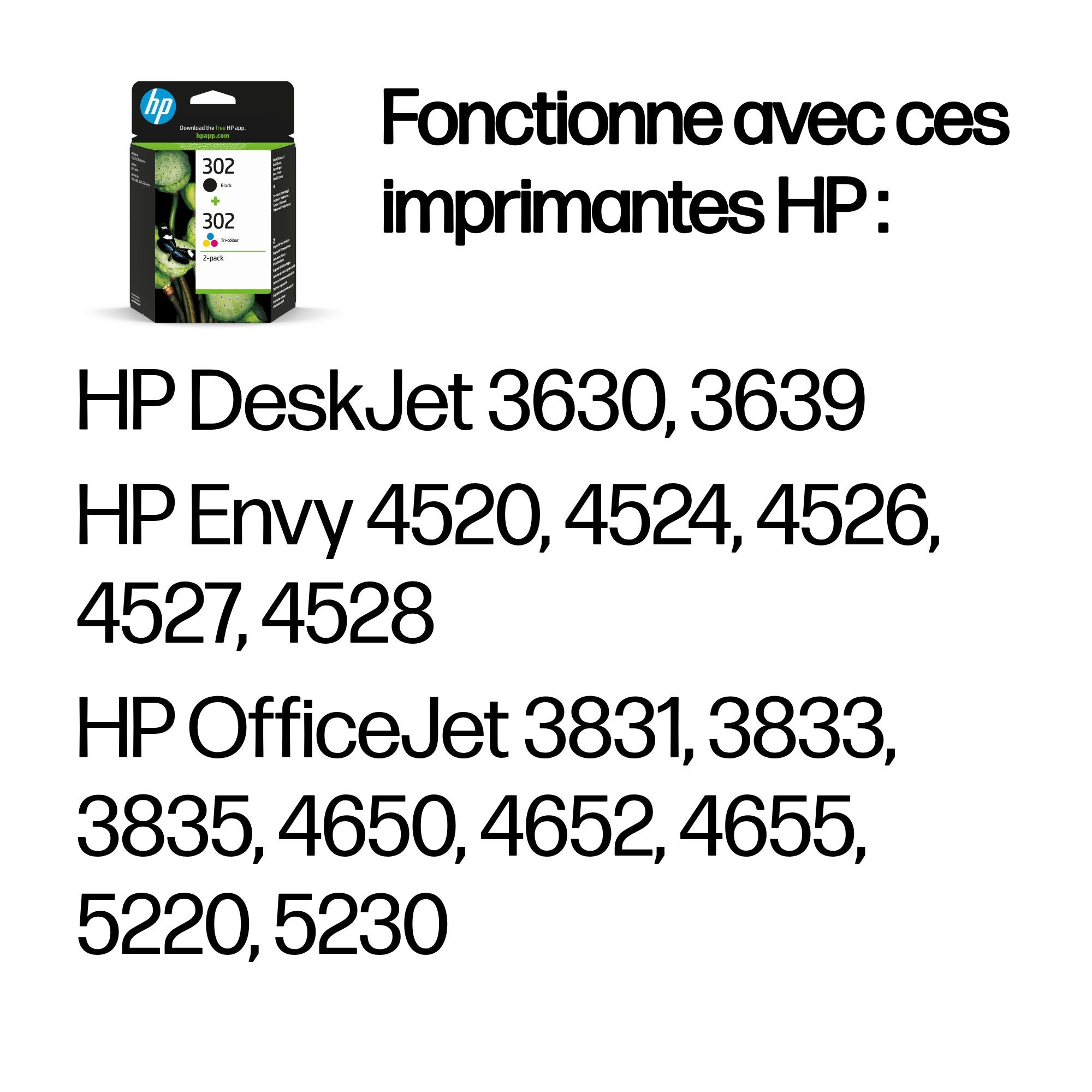 HP 302 original Ink cartridge X4D37AE Combo 2-Pack