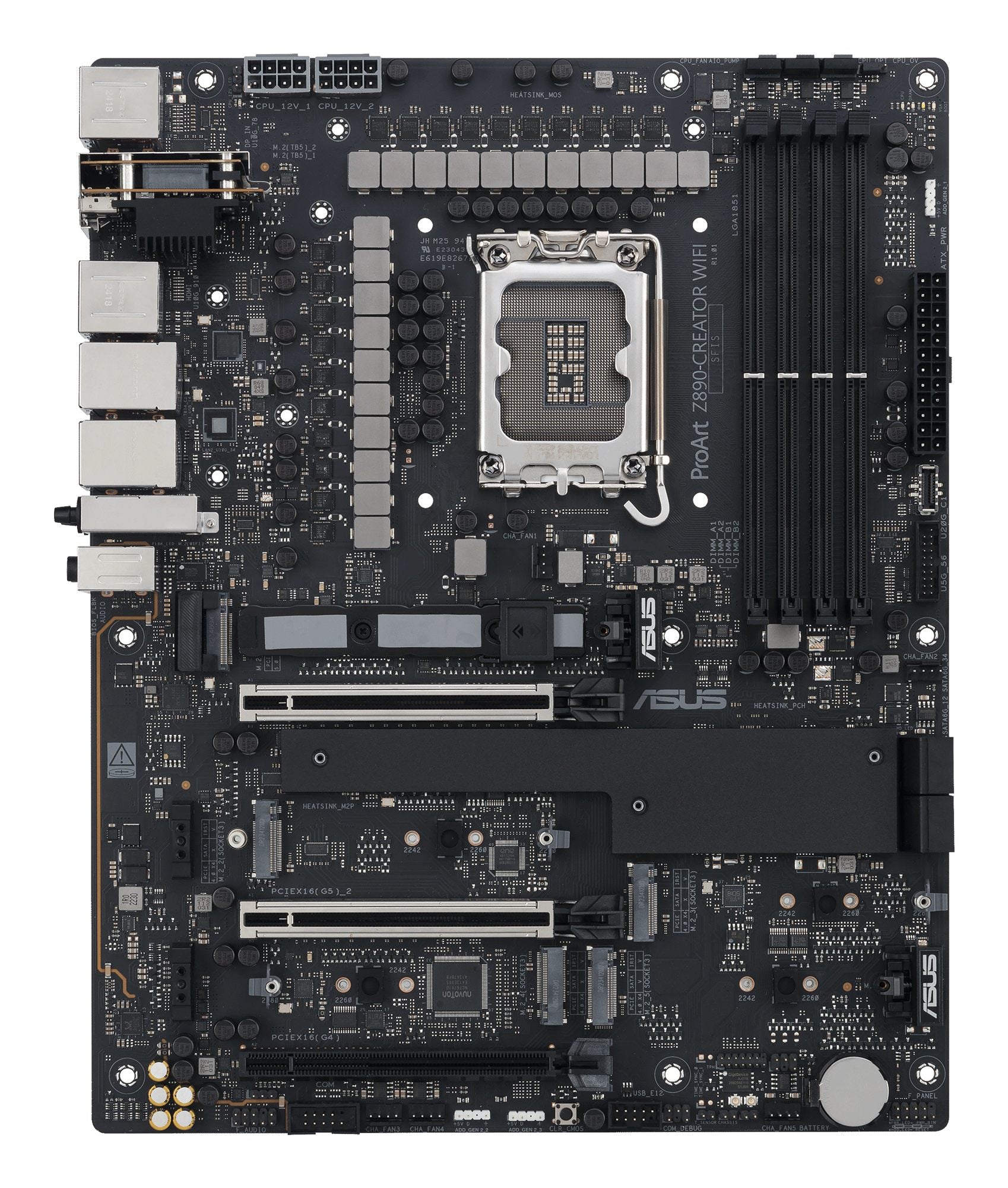 ASUS PROART Z890-CREATOR WIFI LGA1851 4xDDR5 ATX MB 4xSATA 1xHDMI 2.1 3xThunderbolt 5xM.2