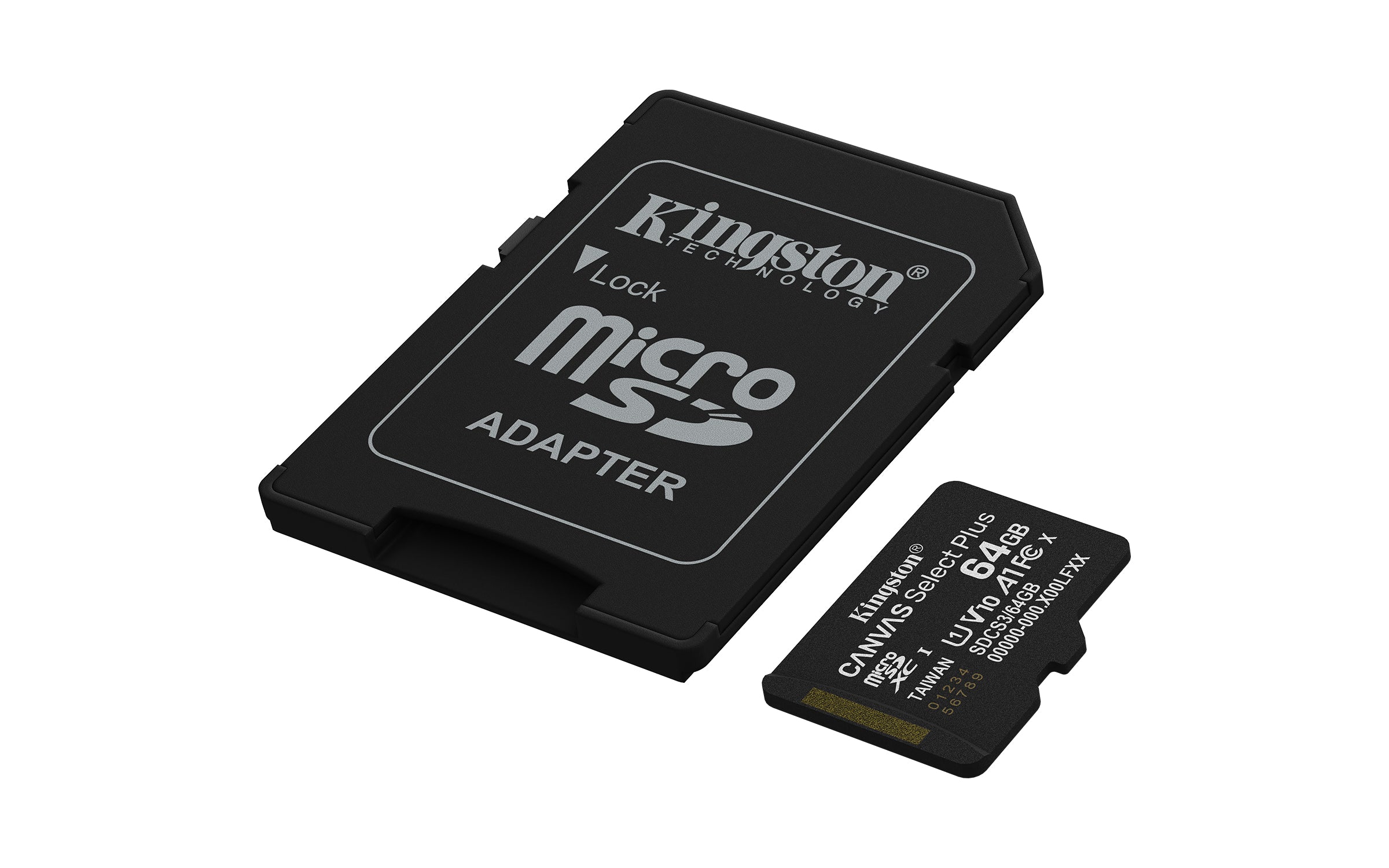 KINGSTON Canvas Select Plus Carte mémoire microSDXC 64Go Gen3 100MB/s A1 Adaptateur SD Inclus