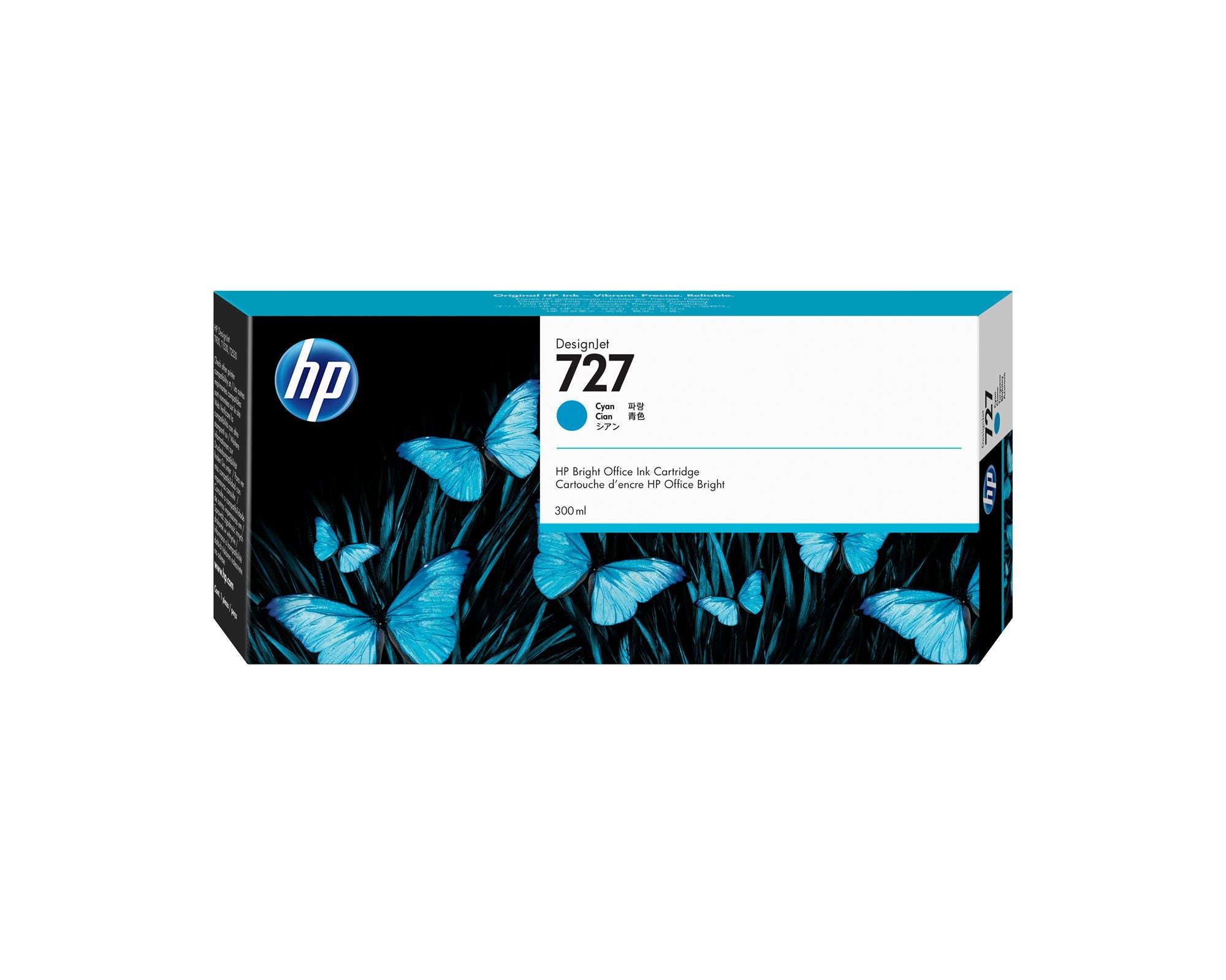HP 727 original 300-ml Ink cartridge F9J76A Cyan