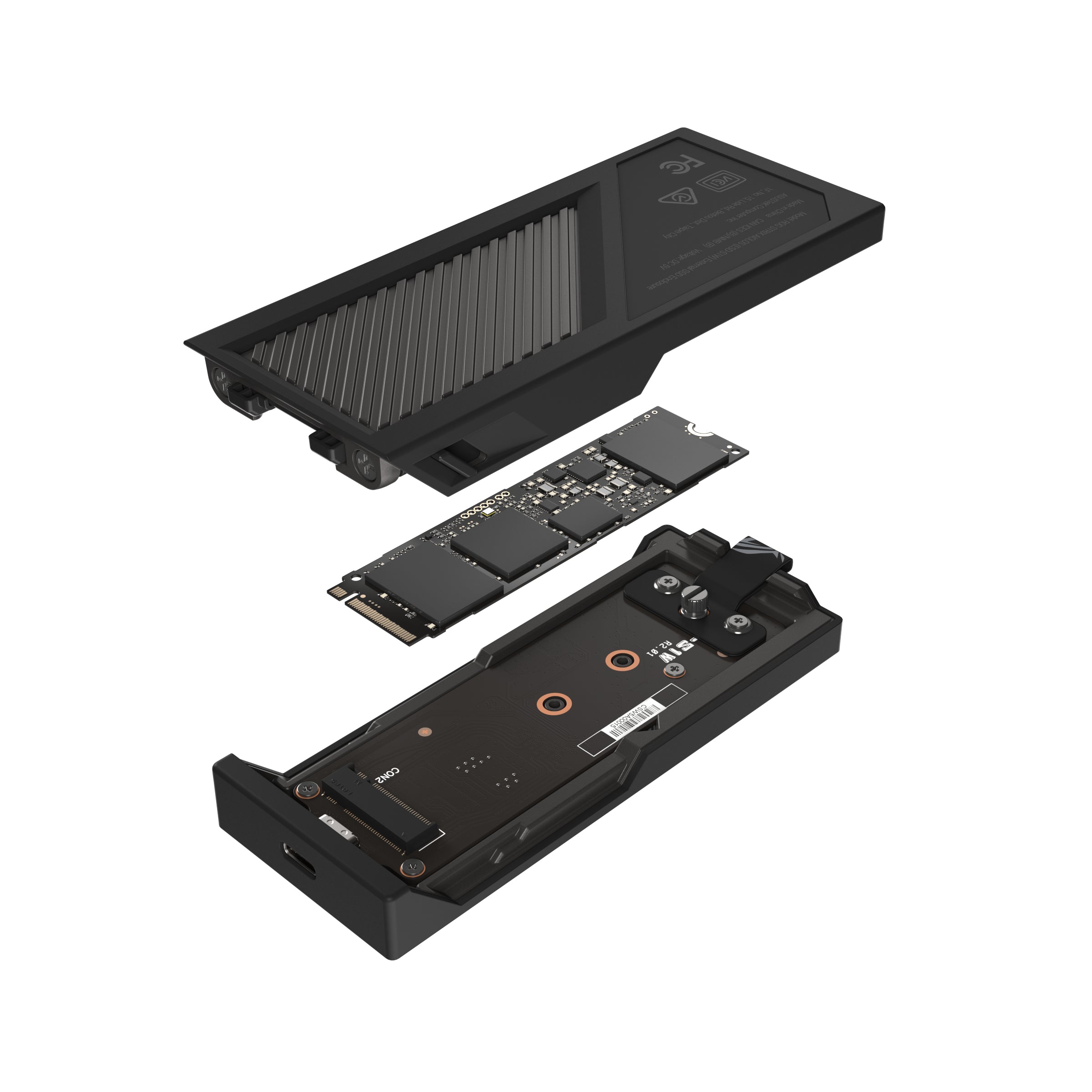 ASUS ROG Strix Aiolos M.2 NVMe SSD Enclosure USB 3.2 GEN2 Type-C 20Gbps Aura Sync RGB
