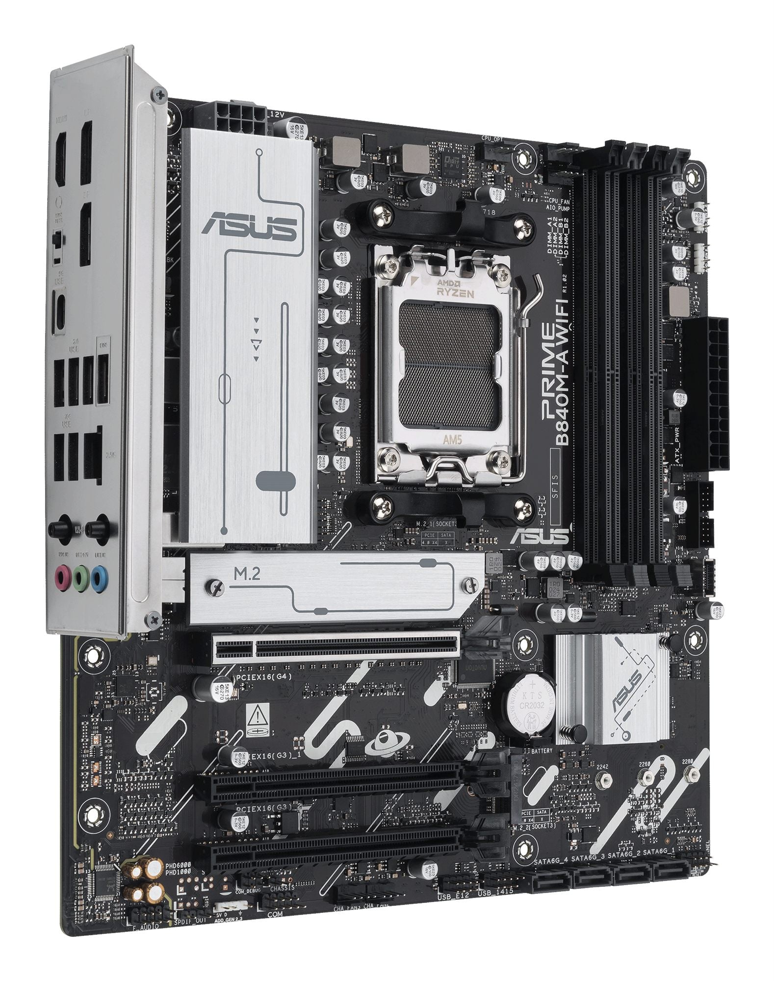 ASUS PRIME B840M-A WIFI AM5 DDR5 micro ATX MB 1xHDMI 2xDP 3xM.2 4xSATA