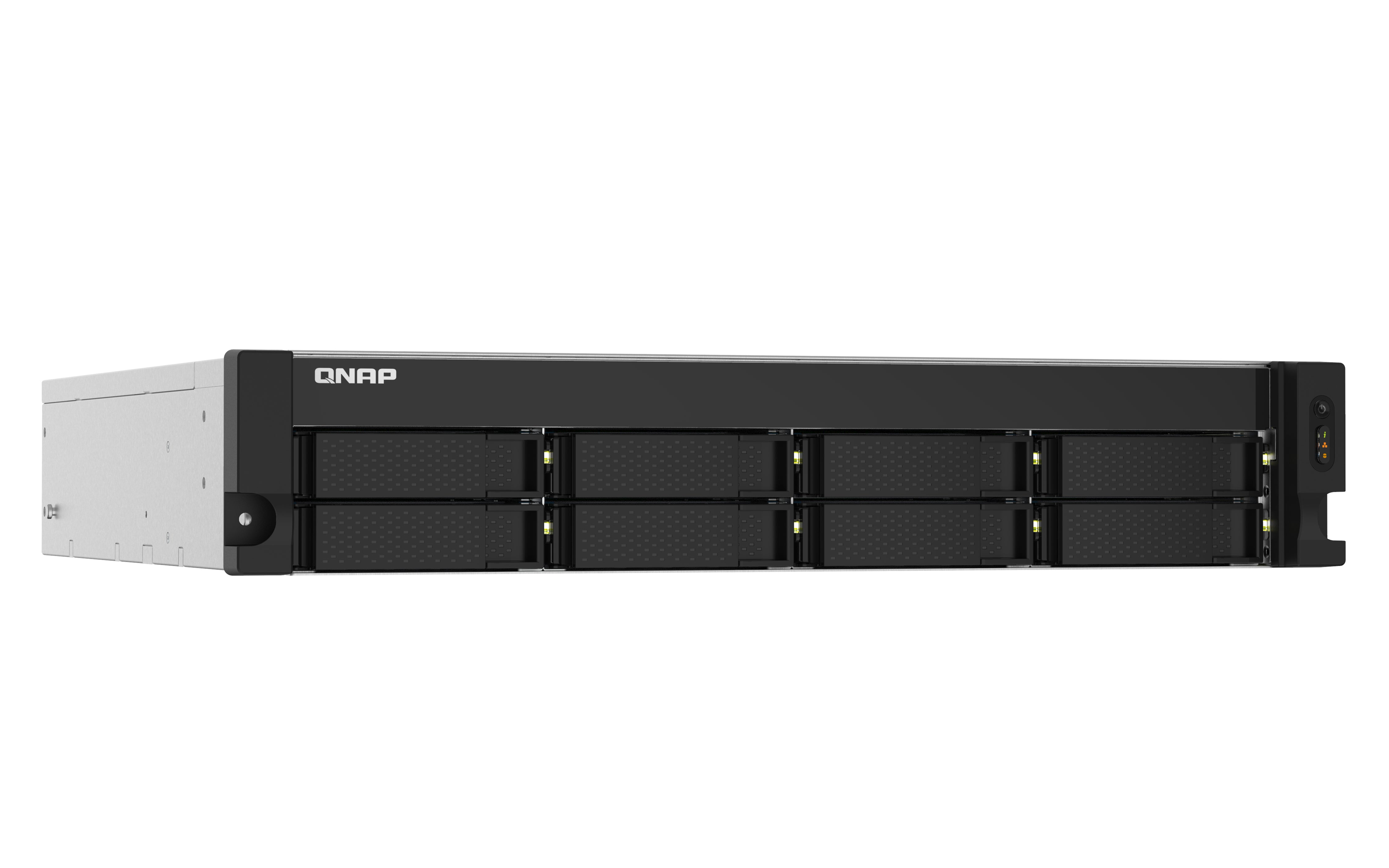 QNAP TS-832PXU-RP-4G 8-Bay rackmount NAS AL324 4Go DDR4 UDIMM RAM SATA 6Gb/s 2x 10GbE SFP+ 2x 2.5GbE 1x PCIe Gen2 x2 slot 250W