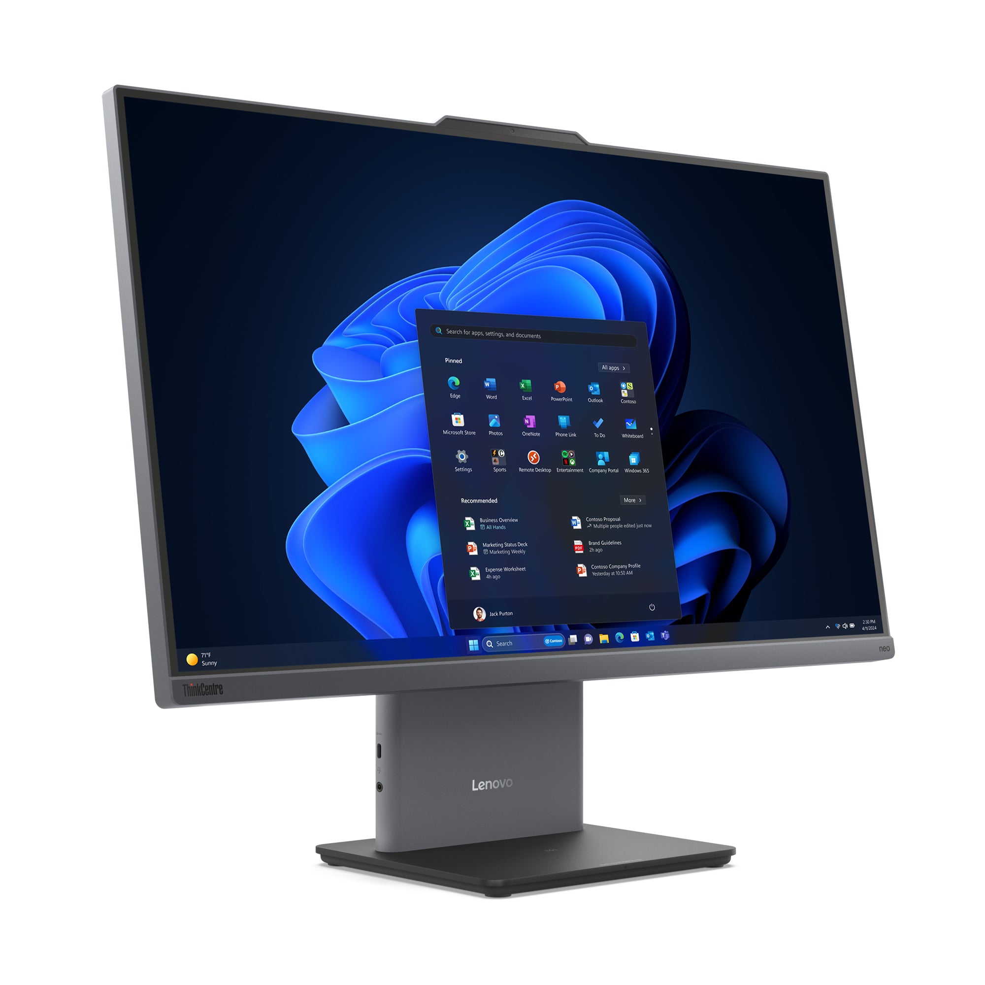 "Lenovo ThinkCentre neo 50a 27 Gen 5 Intel® Core™ i3 i3-1315U 68,6 cm (27"") 1920 x 1080 pixels PC All-in-One 16 Go DDR5-SDRAM 512 Go SSD Windows 11 Pro Wi-Fi 6 ("