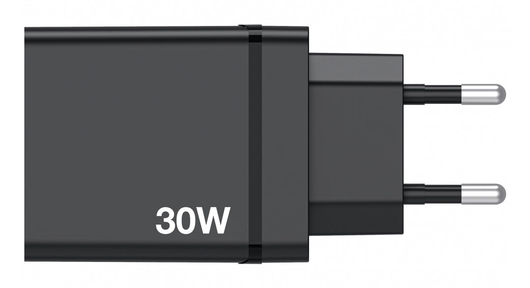 VERBATIM CHR-30EU1 USB CHARGER 30W WITH 1 X USB-C PD 20W / 1 X USB-A QC 3.0 / 2 X USB-A 10W BLACK EU WCF (P)