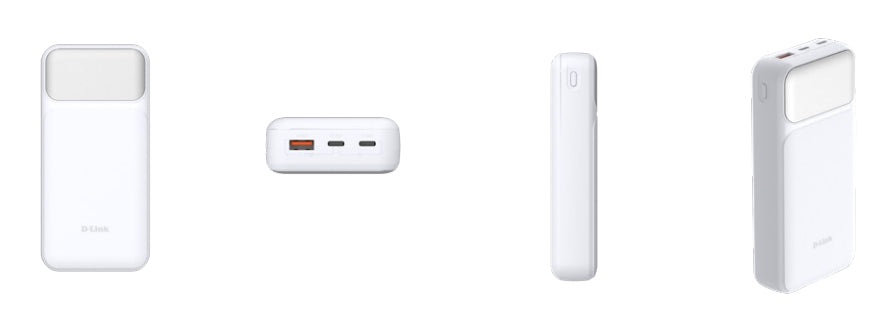 D-LINK PowerBank 2000mAh 2 port USB-C 65W max par port 1 port USB-A 22.5W max
