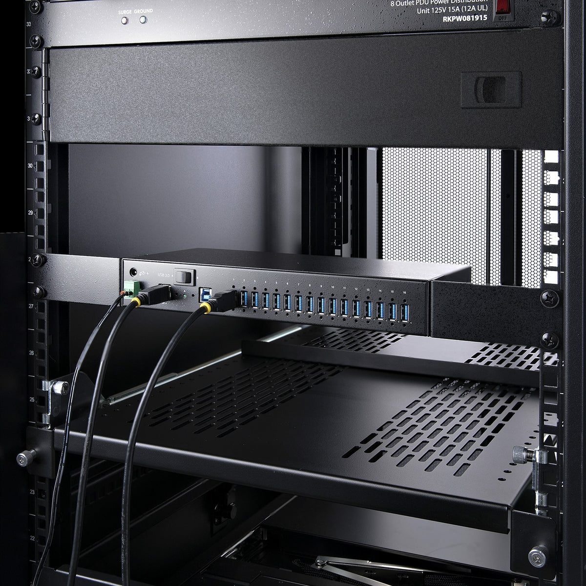 16-Port Industrial USB 5Gbps Hub/Switch