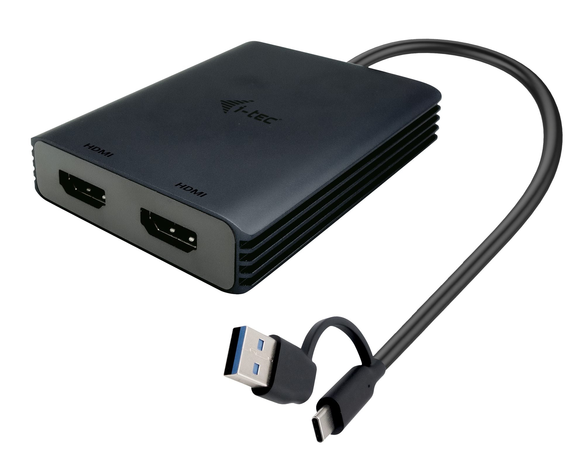 I-TEC USB-A/USB-C Dual 4K HDMI Video Adapter 2x 4K HDMI Display Adapter with DisplayLink Chip 6950