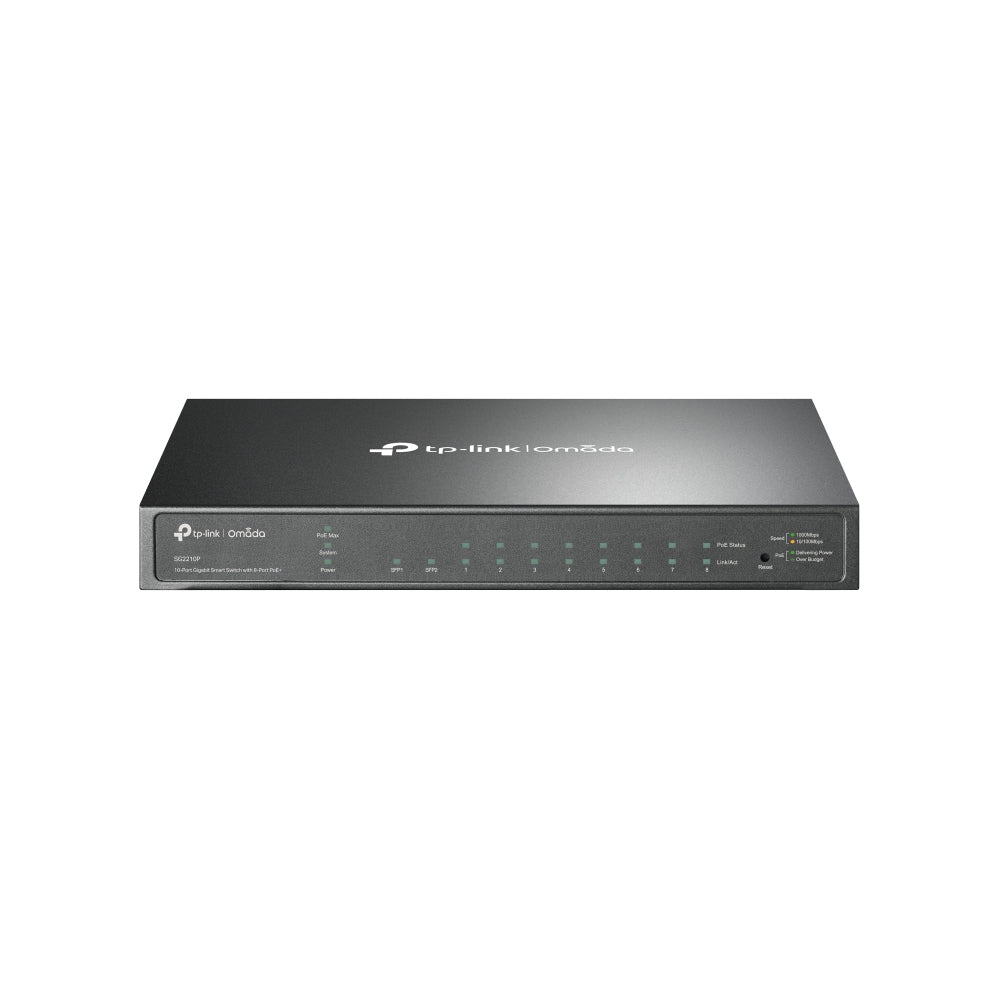 8 Port Smart PoE Switch with 2 SFP ports