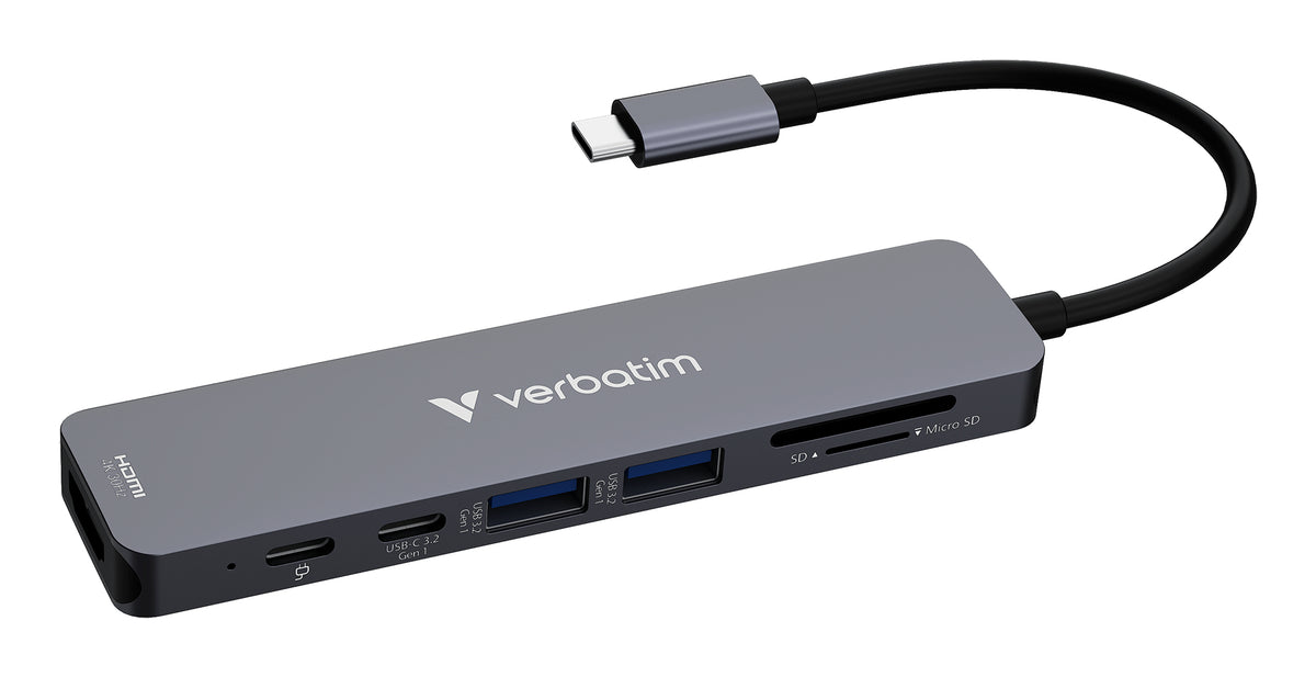 VERBATIM USB-C ESSENTIALS  MULTIPORT HUB 7 PORT WCF (P)