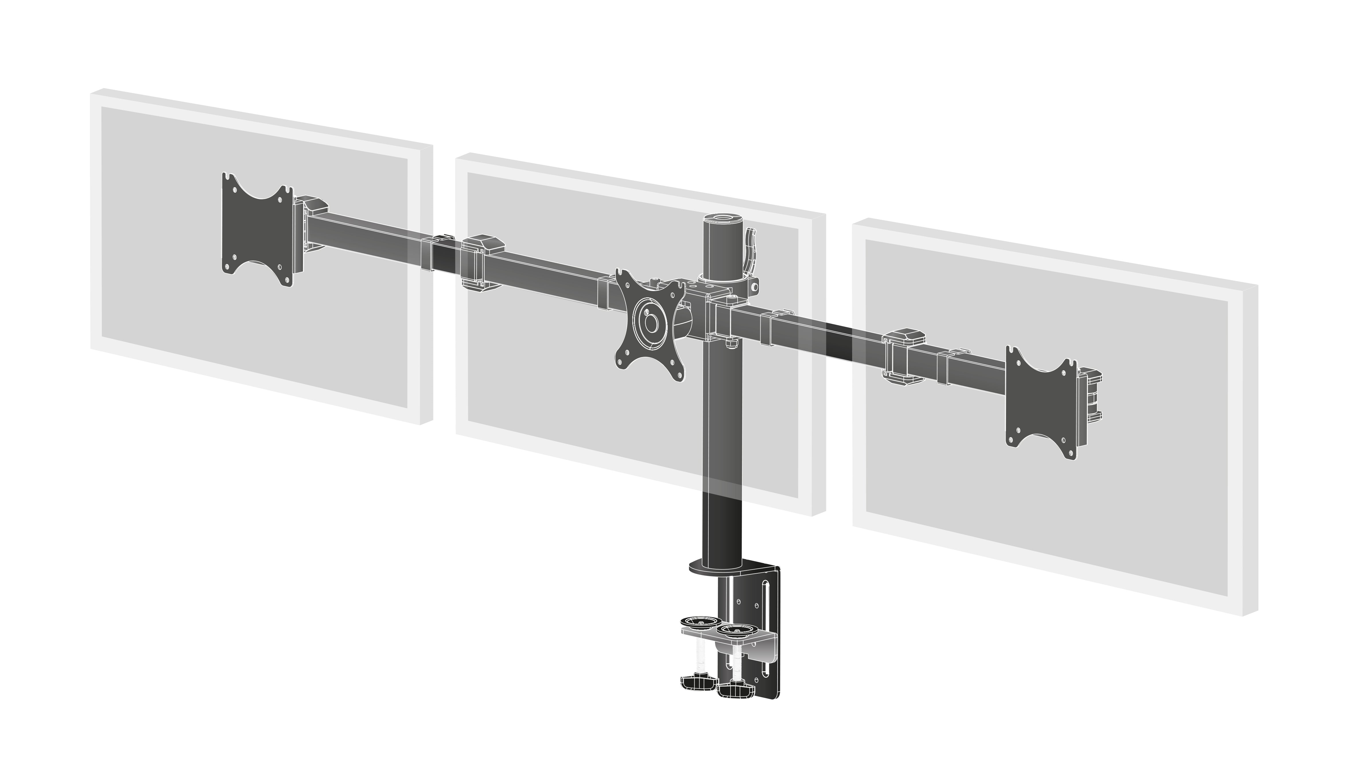Desk Mount 10~27" VESA 75x75/100x100mm