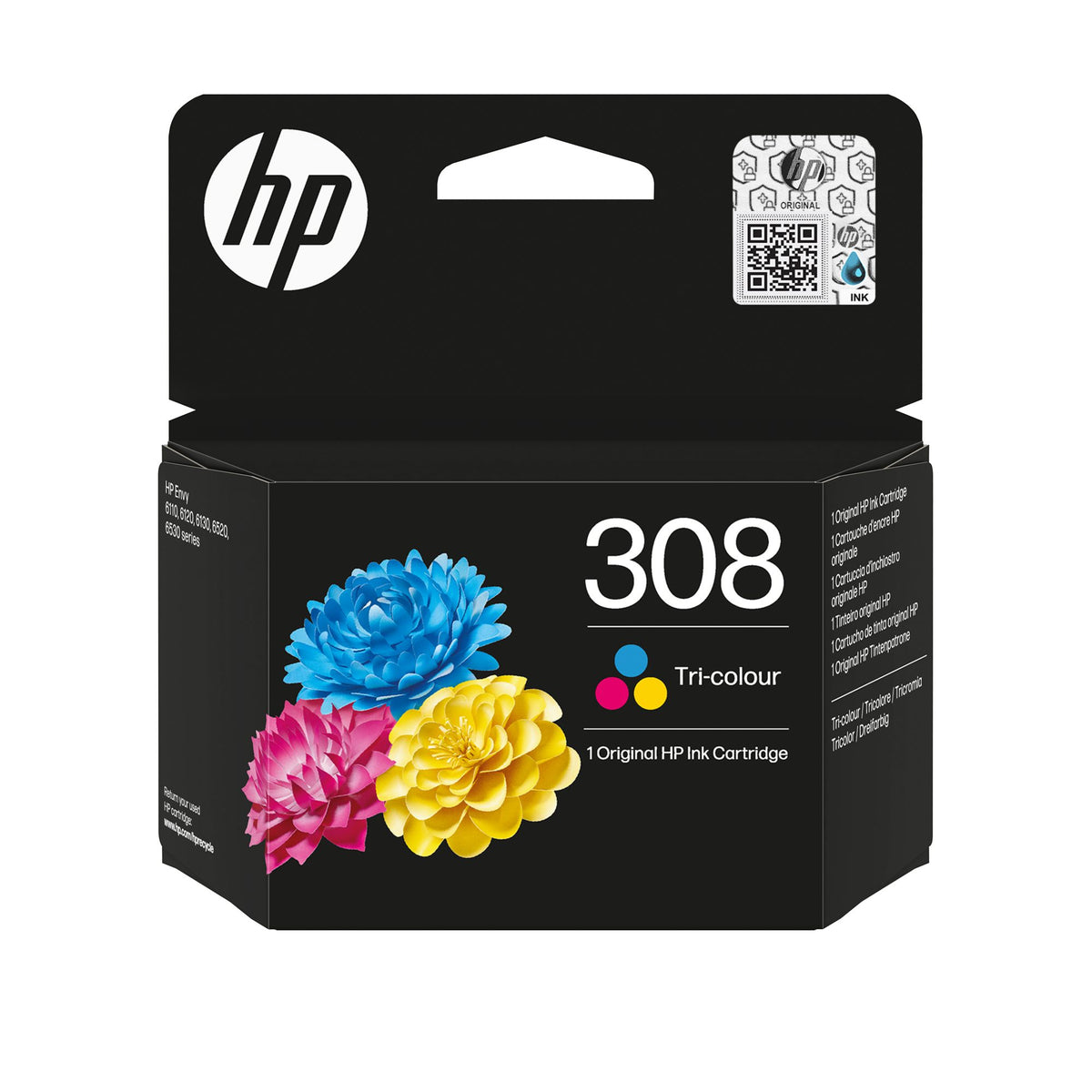 HP 308 Tri-Color Original Ink Cartridge
