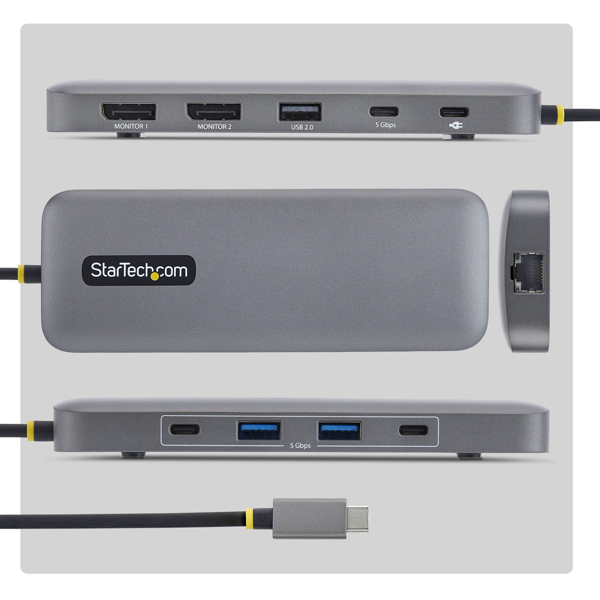 USB-C to Dual-DP Multiport Hub 100W