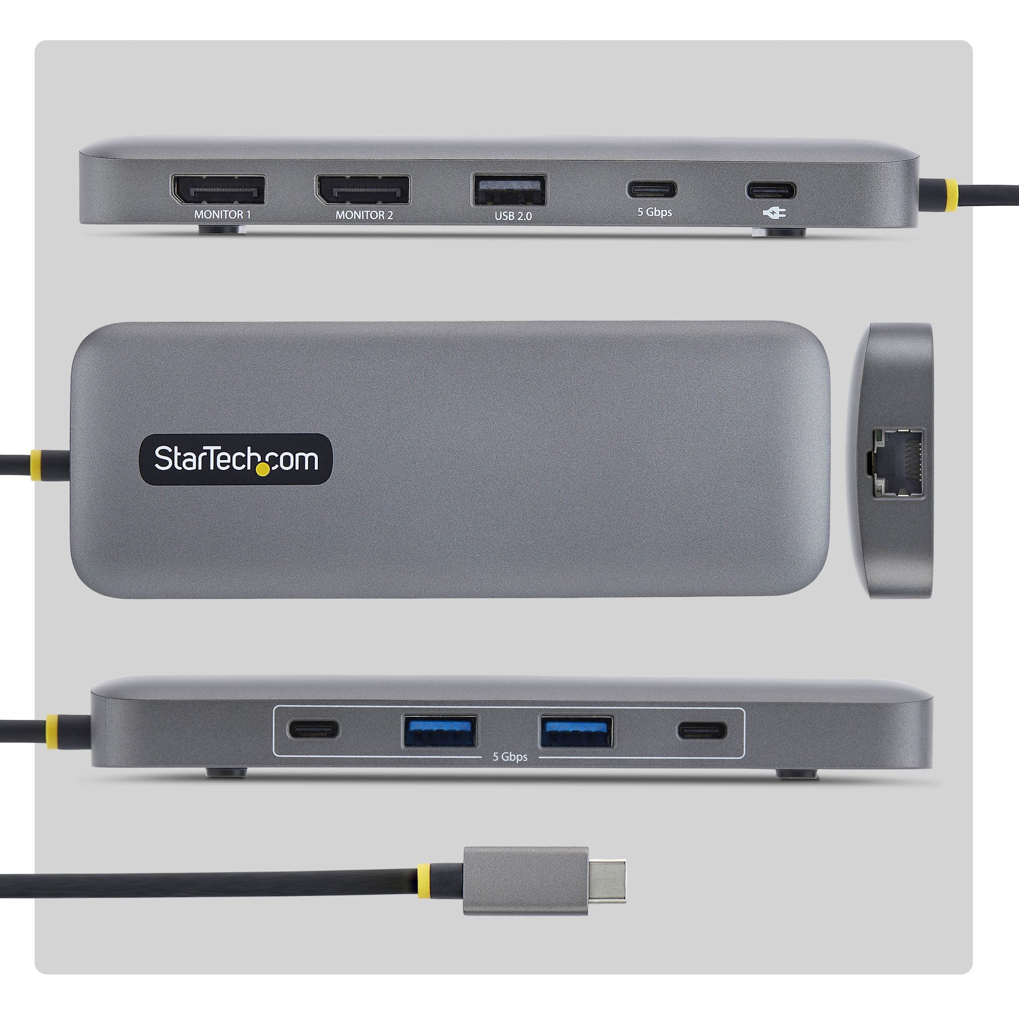USB-C to Dual-DP Multiport Hub 100W