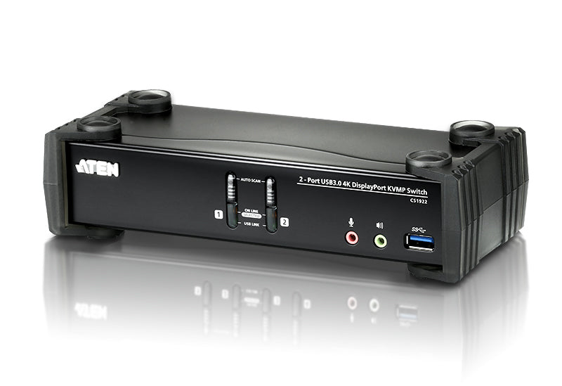 ATEN CS1922 commutateur écran, clavier et souris Noir