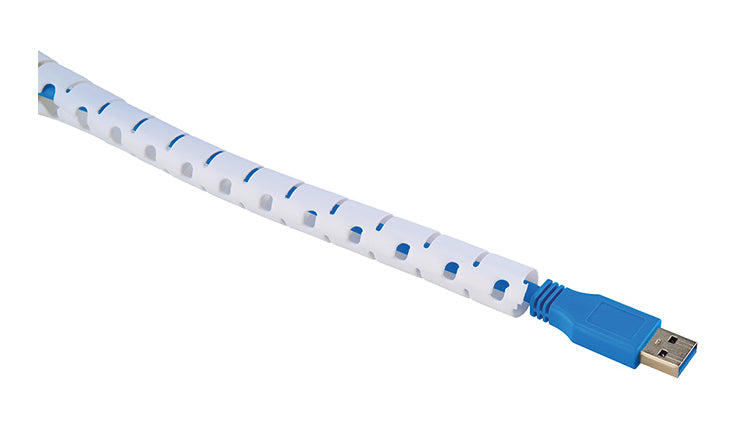 NEOMOUNTS Spiral Cable Wrap 15mm multiple cables white