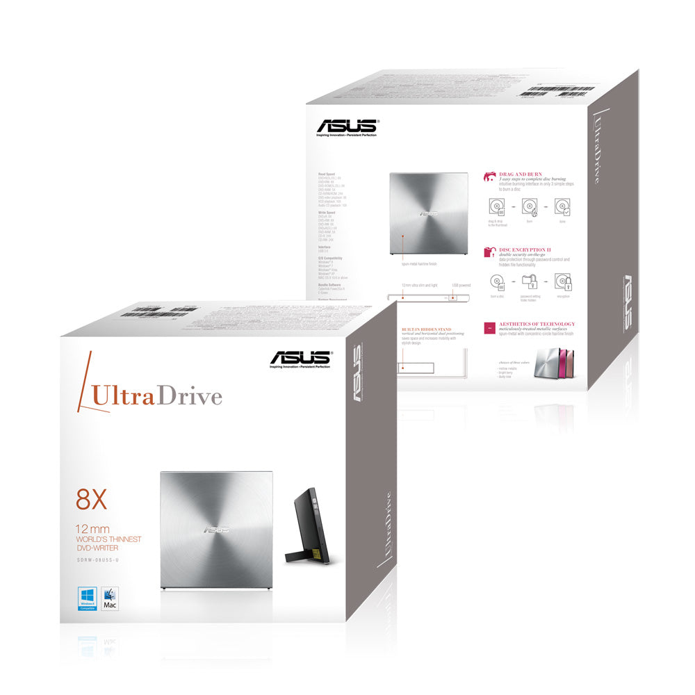 ASUS Graveur DVD externe x8 - Argenté