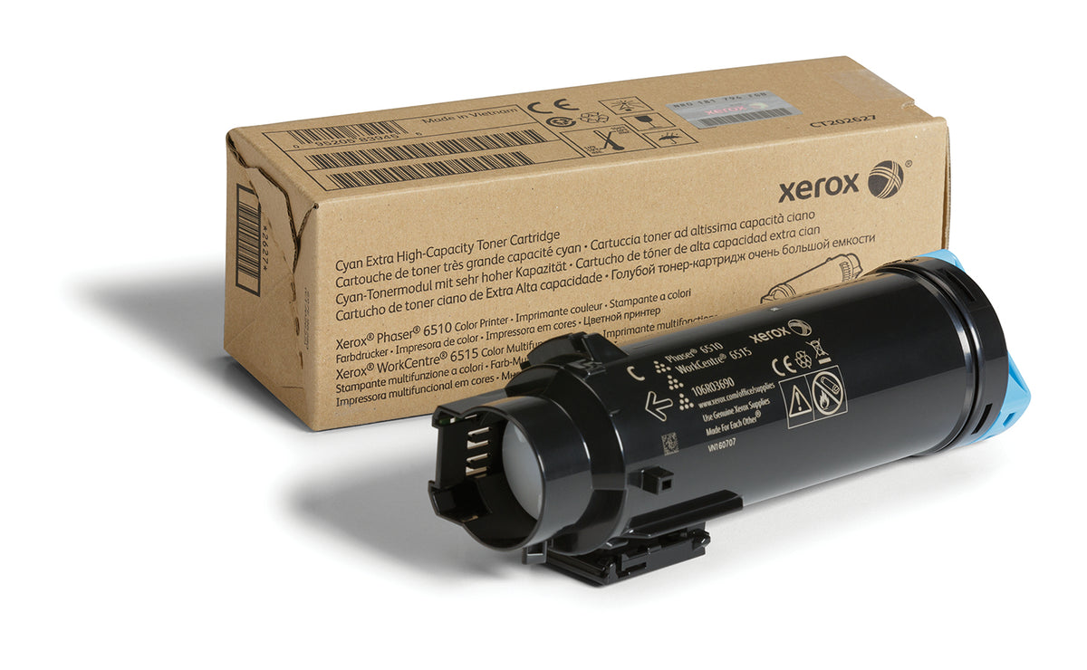 XEROX Toner Cyan Extra Haute Capacité 4.500 pages pour Phaser 6510 Workcentre 6515