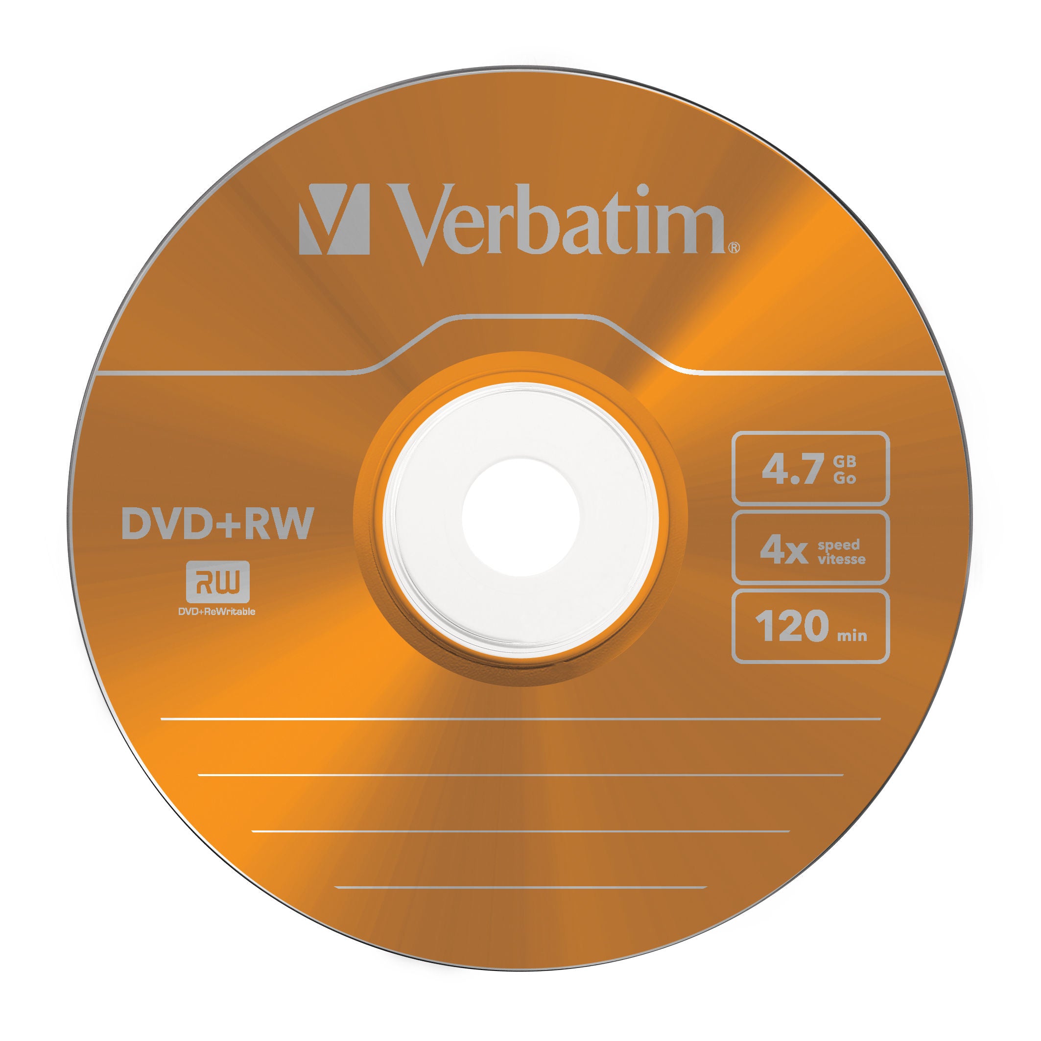 DVD+RW/4.7GB 4x ADVSERL Slim Color 5pk