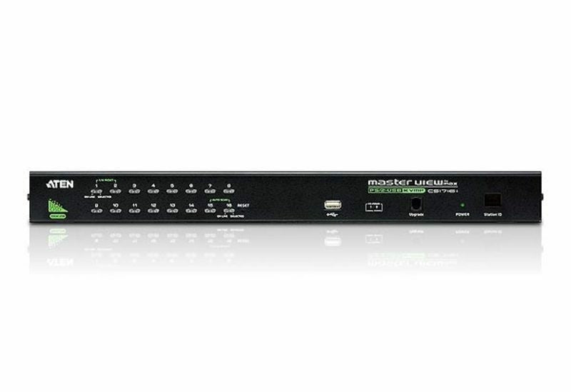 ATEN CS1716A-AT-G commutateur écran, clavier et souris Grille de montage Noir