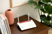 FRITZ!Box 6850 5G routeur sans fil Gigabit Ethernet Bi-bande (2,4 GHz / 5 GHz) Noir, Rouge, Blanc
