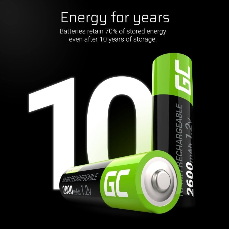 Green Cell GR10 Piles rechargeables 16x AA R6 Ni-MH 2600mAh
