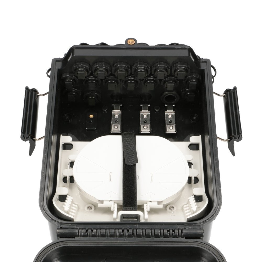 Extralink JENNIFER 16 CORE FIBER OPTIC TERMINAL BOX BLACK WITH CONNECTOR