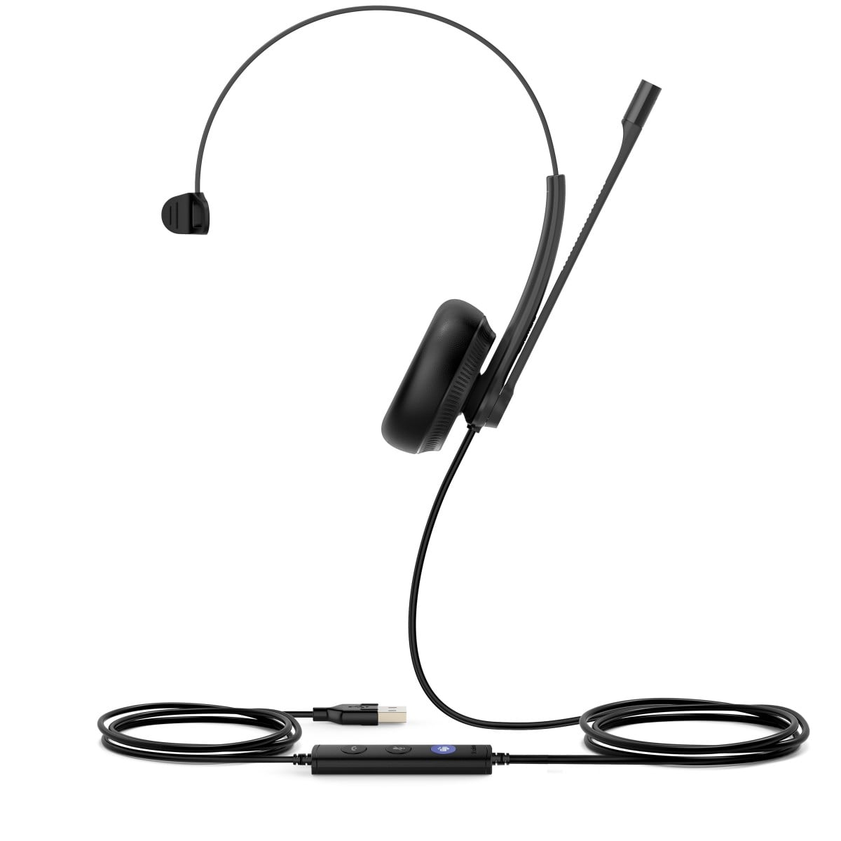 Yealink UH34 Mono Teams Avec fil Arceau Bureau/Centre d'appels USB Type-A Noir