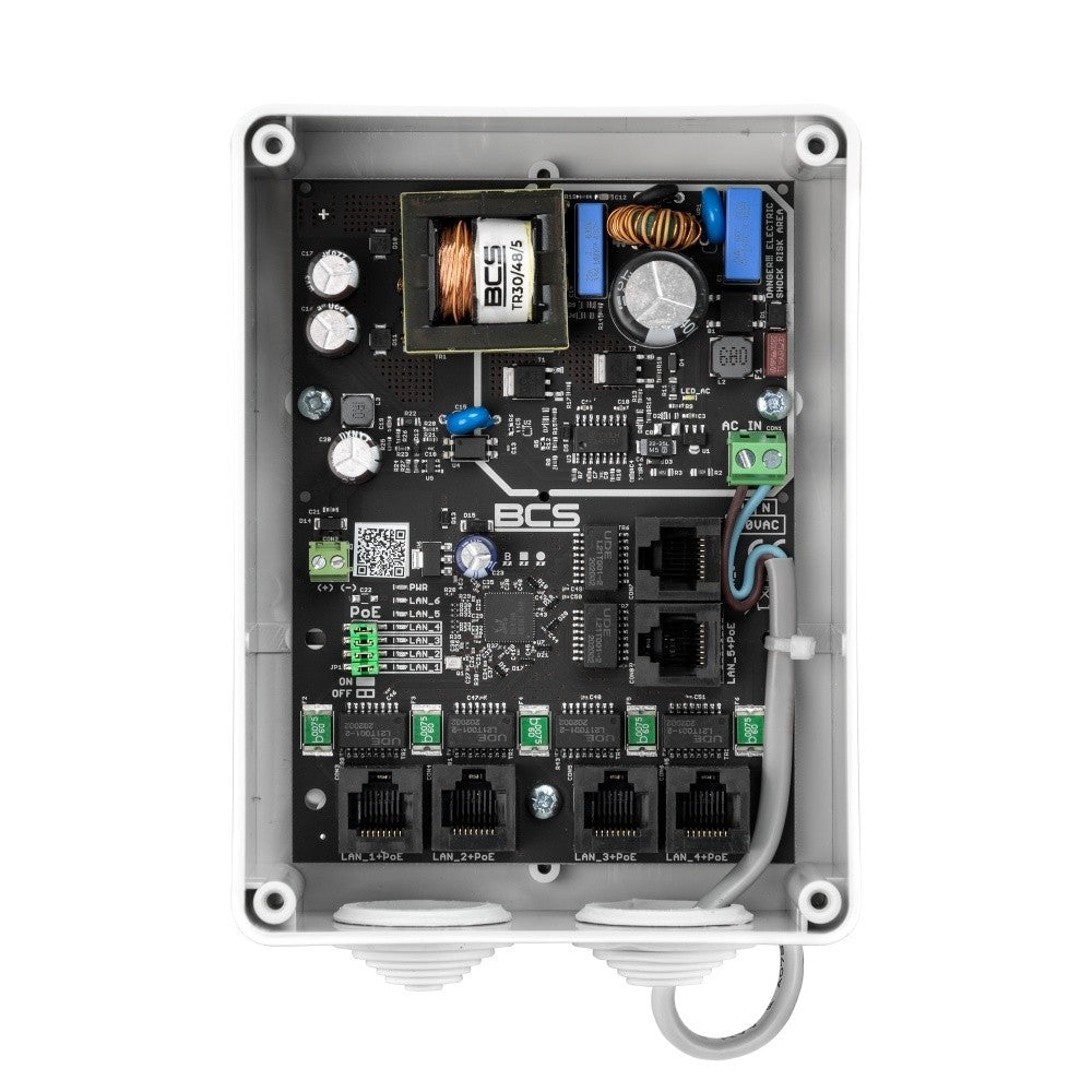 BCS BCS-IP5/E-S-II Commutateur PoE pour l'alimentation des caméras IP a installer en intérieur