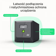 Green Cell Onduleur UPS 750VA 480W PowerProof avec LCD