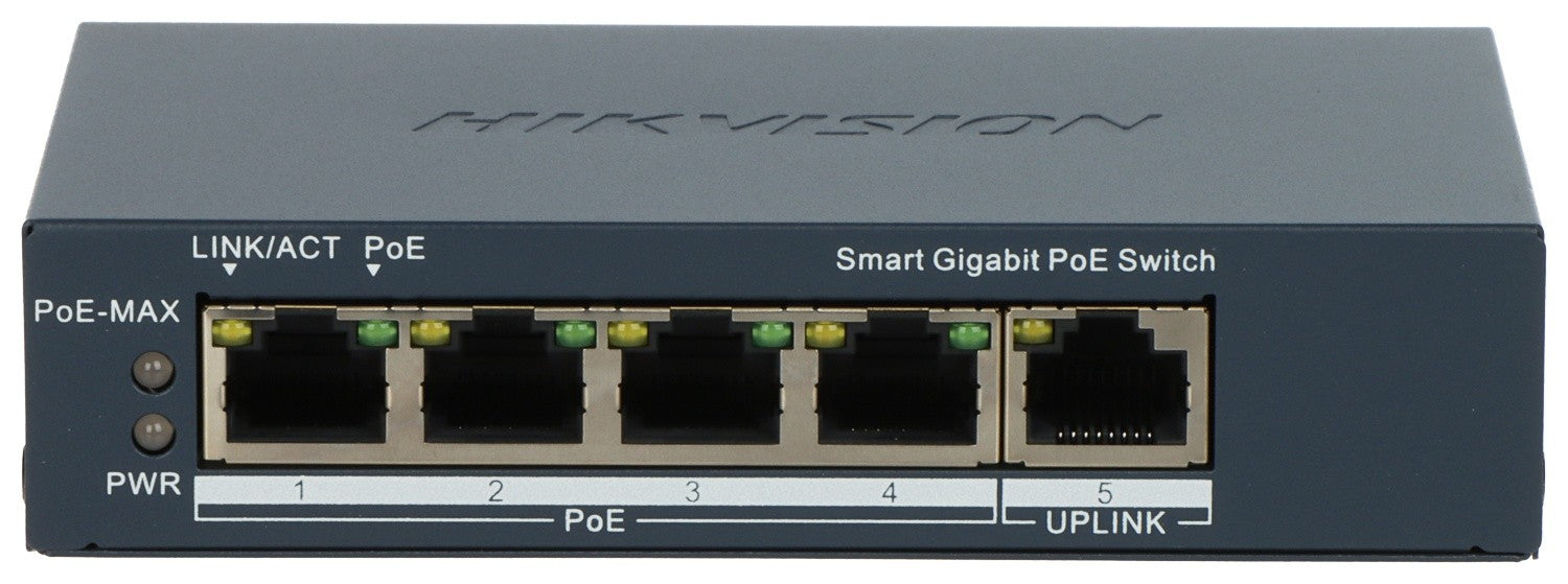 Hikvision DS-3E1505P-EI(O-STD) Commutateur POE Gigabit Intelligent 4 Ports
