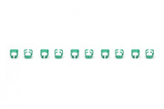Clip coloré pour fiche RJ45, vert, paquet de 100 pieces.