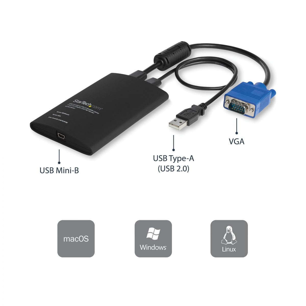 KVM Portable Crash Cart w/File Transfer