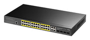 Cudy GS2028PS4 Commutateur Gigabit géré haute performance 24 ports avec PoE 1U a monter en rack