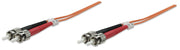 Intellinet 3.0m ST M/M câble de fibre optique 3 m OM2 Orange