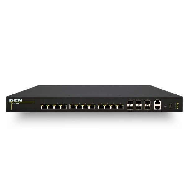 DCN Europe S5750M-18X-P-SI 12x100/1000/2,5G/5G/10GBase-T avec PoE++ (370W) + 6x25GBase-X SFP28