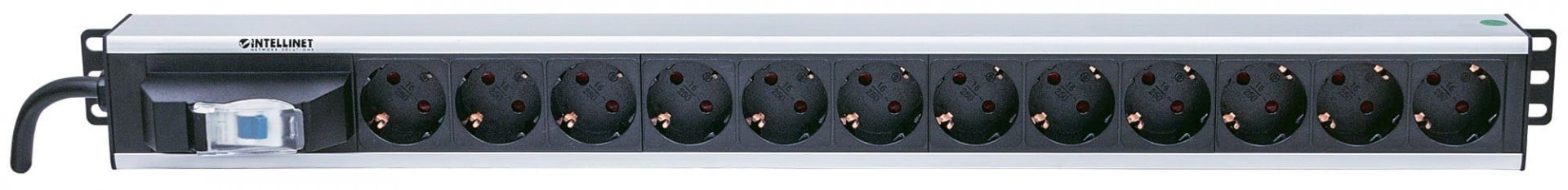 Intellinet 711449 unité de distribution d'énergie 12 sortie(s) CA Noir, Gris