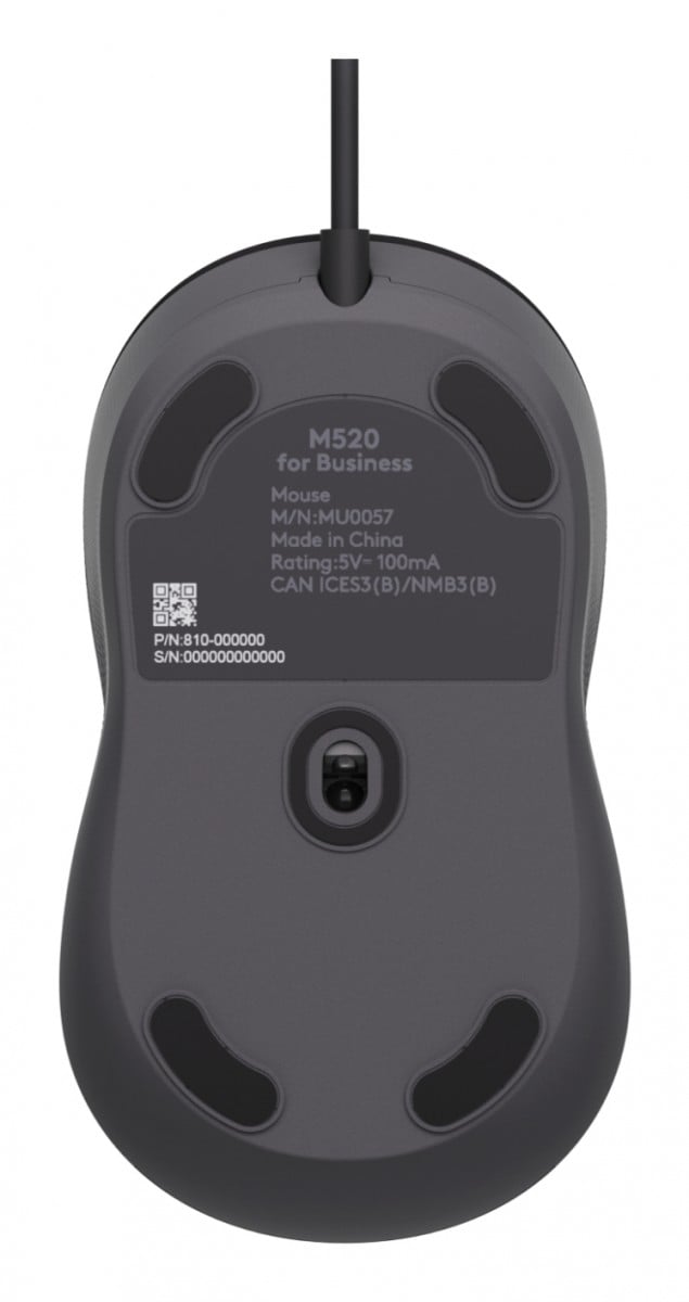 LOGITECH Wired Mouse M520 for Business Graphite