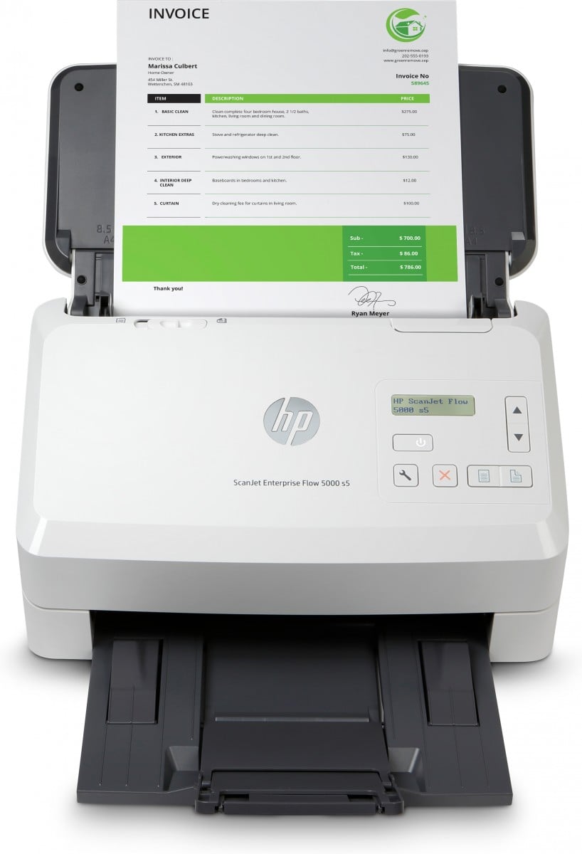 HP ScanJet Enterprise Flow 5000 s5 Alimentation feuille a feuille de scanner Blanc